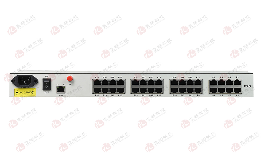 飛暢科技-32路電話+16E1+4FE+4GE+2路數(shù)據(jù)+SNMP+console（19英寸，物理隔離）電話光端機